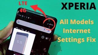 Sony Xperia All Models Internet Settings Data Only Show Fix | xz3 xz2 l2  xa2 xz1 xa1 e5