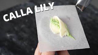 How to pipe calla lily flowers [ Cake Decorating For Beginners ]