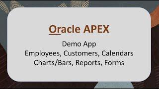 Oracle APEX - Demo App - EP1