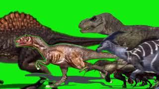 Dinosaur Stampede From Meteor Green Screen (Remake)