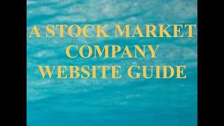 A Stock Market Company Website Guide