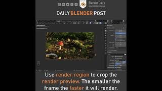 Only Render what is within the Camera Frame with Render Region in Blender #Shorts