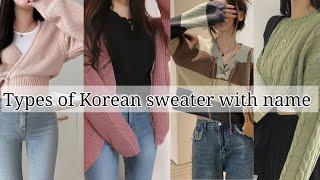 Types of Korean sweater with name||THE TRENDY GIRL