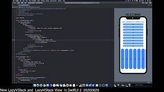 New LazyVStack and  LazyHStack View  in SwiftUI 2 20200629