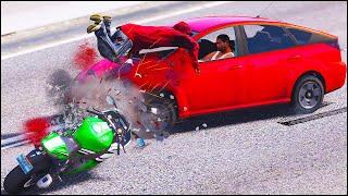 GTA 5 Crazy Motorcycle Crashes Episode 07 (Euphoria Physics Showcase)