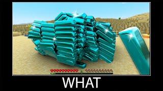 Minecraft wait what meme part 320 realistic minecraft Diamond Ingot