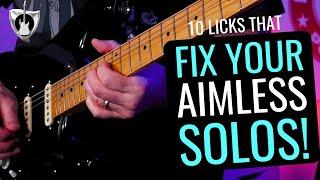 10 BEGINNER Blues Licks that FIX Your Aimless Soloing - And WHY They Work!