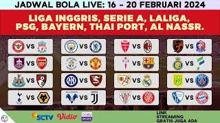 Jadwal Bola Malam Ini Live 2024 - Liga Inggris SCTV, Serie A, Laliga, Port FC, Man United, Al Nassr