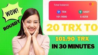 HOW I TURNED 20 TRX INTO 101.90 TRX IN 30 MINUTES WITH BOUSDT IN 2024 | FREE ARBITRAGE TRADING BOT