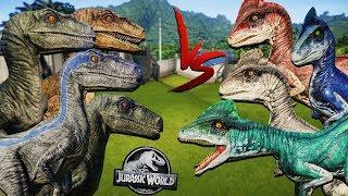 Delta, Echo, Charlie, Blue vs Grupo de Deinonico | Jurassic World Evolution | B. J [#31] | (PT/BR)