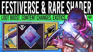 Destiny 2: FESTIVE EVERVERSE & CONTENT CHANGES! Rare Shader, New Exotics, Boosts, Weapons (Dec 24)