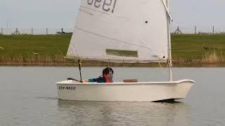 Optimist Dinghy, Victor aged 6 takes his boat out for it's first sail