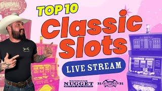 Top 10 Classic Slots  Played LIVE and reviewed by a Slot Tech ⭐️ Plus Q&A Stream