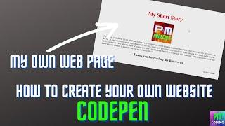 how to create your own website|| CodePen ||