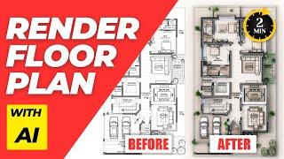 How to Render Architecture Floor Plan in 02 minutes