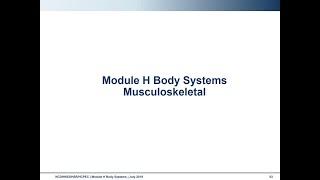 Module H: Body Systems - Musculoskeletal