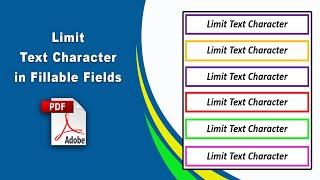 How to limit text characters in a fillable field in pdf (Prepare Form) using Adobe Acrobat Pro DC