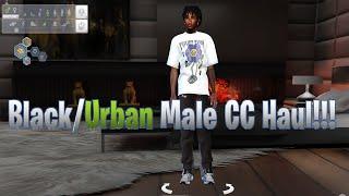 SIMS 4 BLACK/URBAN MALE CC HAUL!!!| Links in the description