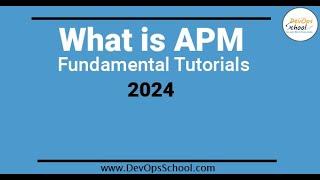 What is APM Application performance management