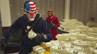 GTA 5 - EPICBank Robberywith Franklin, Michael, Lamar (Bank Heist Mission Plane Escape)