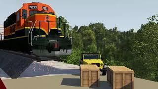 Train Close Calls and Near Miss Accidents - BeamNG.drive