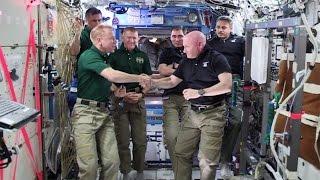 Scott Kelly Hands Over Station Command to Tim Kopra