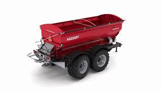 The AS2220T is one of AgriSpread’s flagship fertiliser and lime spreaders.