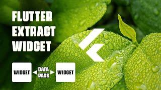 Flutter Extract Widget | Flutter pass data Widget to Widget