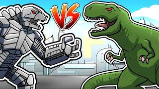 MECHAZILLA VS T-REX in ANIMAL REVOLT SIMULATOR (custom unit creator)