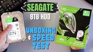 Seagate 8TB BarraCuda 3.5 HDD Internal Drive Unboxing & Speed Test