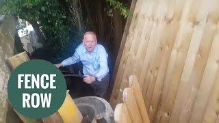 Angry millionaire caught tearing down neighbour's fence