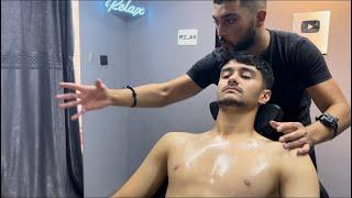 Emircan ASMR Haircut, Head Massage, Chest Massage, Body Massage