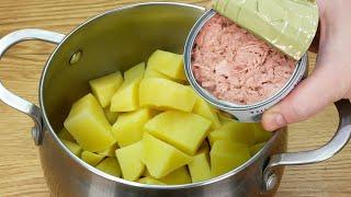 Do you have potatoes and canned tuna at home? It's so delicious that I cook it every day ASMR