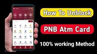 how to unblock pnb atm card |  pnb atm card unblock kaise kare