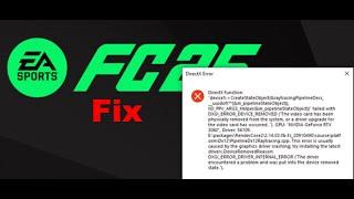 Fix EA SPORTS FC 25 DirectX Function Error DXGI ERROR DEVICE REMOVED/HUNG/ACCESS DENIED On PC