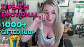 STPeach Emotional After Receiving 1000+ Gifted Subs On Twitch