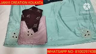 DESIGNER HANDWORK SAREE MANUFACTURER & WHOLESALERS KOLKATA JANVI CREATION