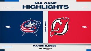 NHL Highlights | Devils vs. Blue Jackets - March 11, 2025