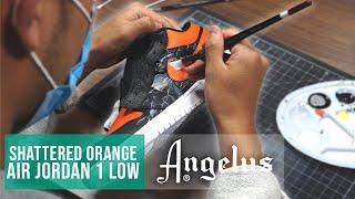 Custom Angelus Paint Shattered Orange Air Jordan 1 Lows