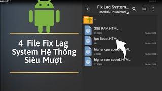  4 File Fix Lag System Android Yếu Siêu Mượt | Tăng Tốc Fix Lag Điện Thoại