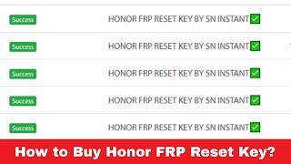 How to Buy Honor X6 (VNE-LX2) FRP Reset Key on FRP King Server | Honor X6 FRP Unlock By FRP Code