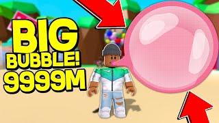 BIGGEST BUBBLE EVER!! | Roblox Bubble Gum Simulator