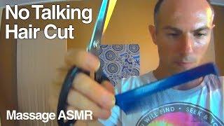 ASMR Hair Cut, Brushing - No Talking - Role Play  - Head Massage Sounds