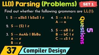 LL(1) Parsing – Solved Problems (Set 1)