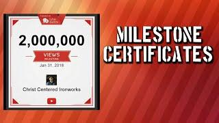 Get Milestone Certificates for Your YouTube Channel!