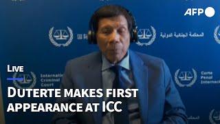 Live: Duterte makes first appearance at the ICC judges in drug war case I AFP