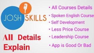 Josh Skills App Overview | All courses of Josh Skill app | Spoken English course of Joshskill app