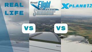 MSFS 2020 vs X-Plane 12 vs Real Life! Landing in Munich