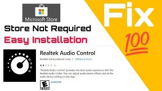 #realtek Install Realtek Audio Console without store || Direct Setup For Realtek Console