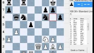 Magnus Carlsen vs P. Harikrishna (E15 Queen's Indian Norway Chess 2016 (1)) 1-0